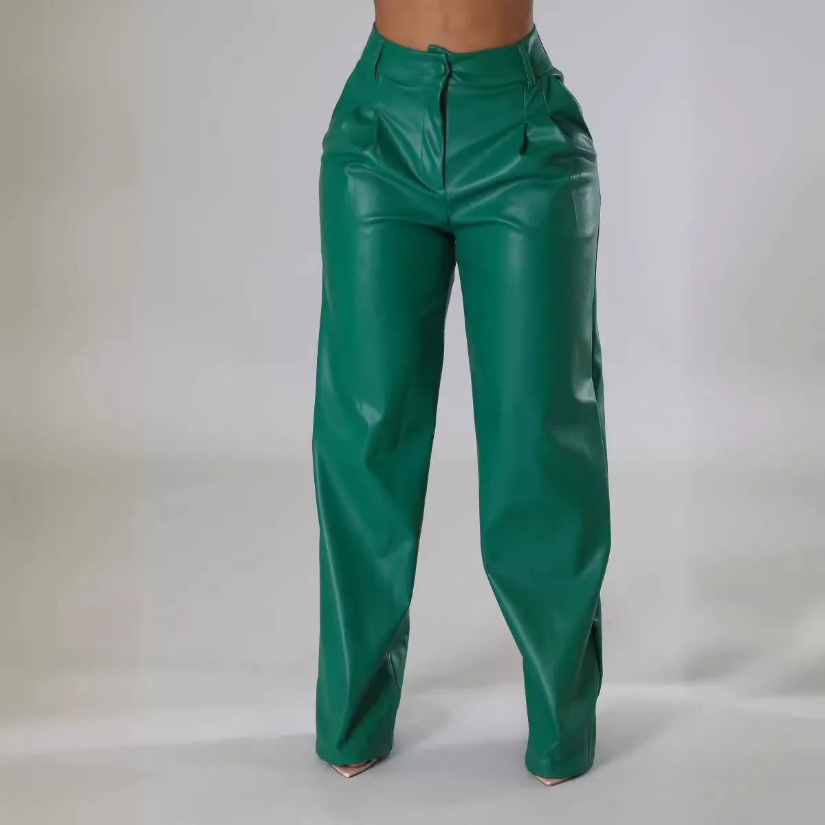 Sexy, gerade geschnittene Hose mit hoher Taille