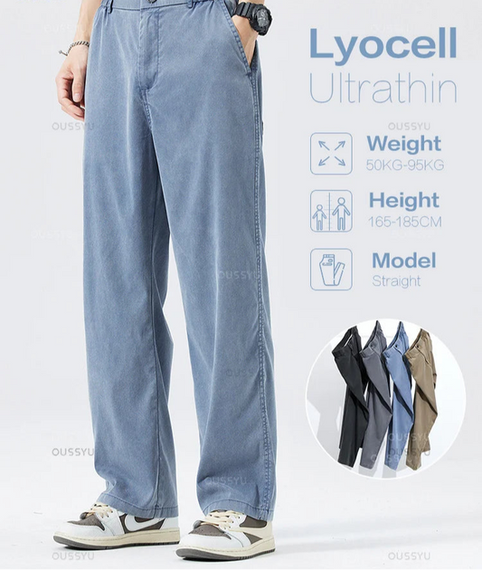 Summer Ultrathin Soft Lyocell Fabric Men's Jeans