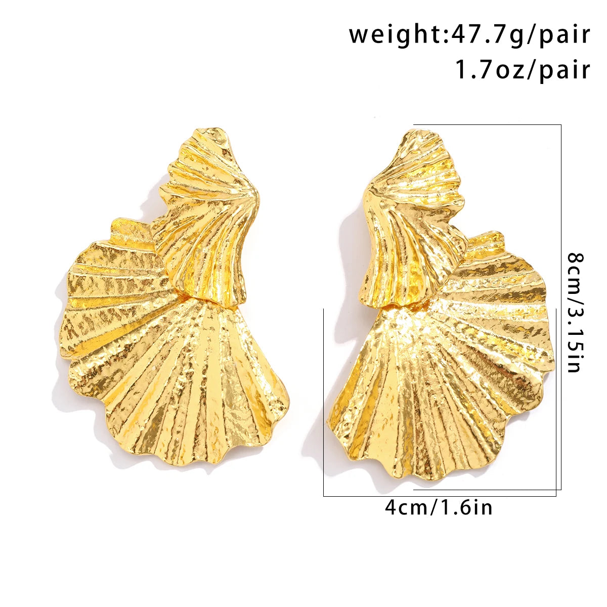 New Trendy Classic Ginkgo Leaf Pendant Earrings