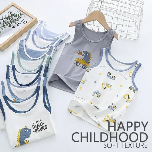 Summer Sleeveless Breathable Cotton Children T-shirt