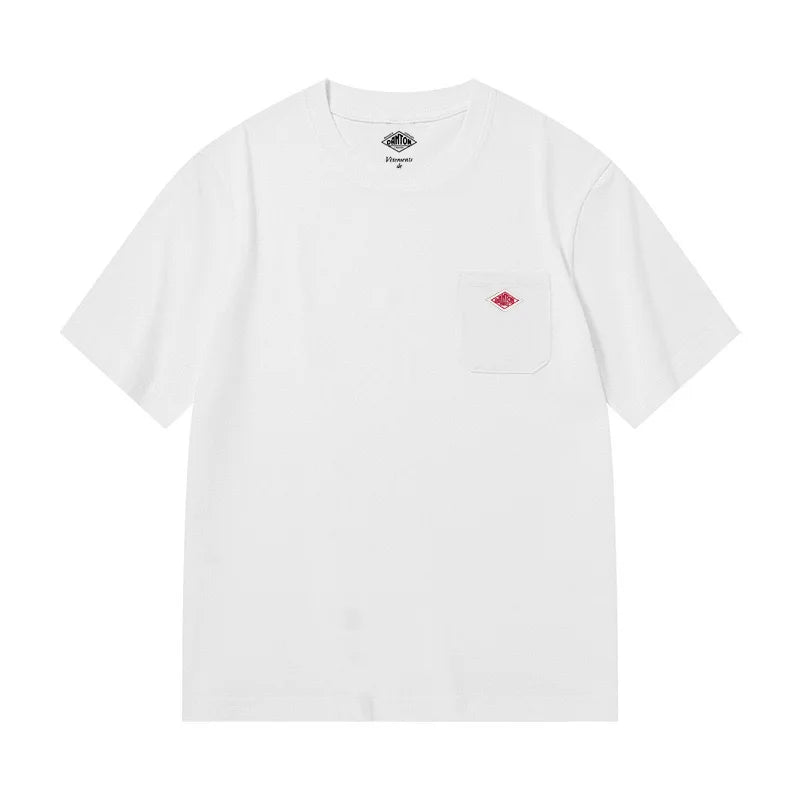 Men Pure Cotton Short Sleeve Loose T-shirt