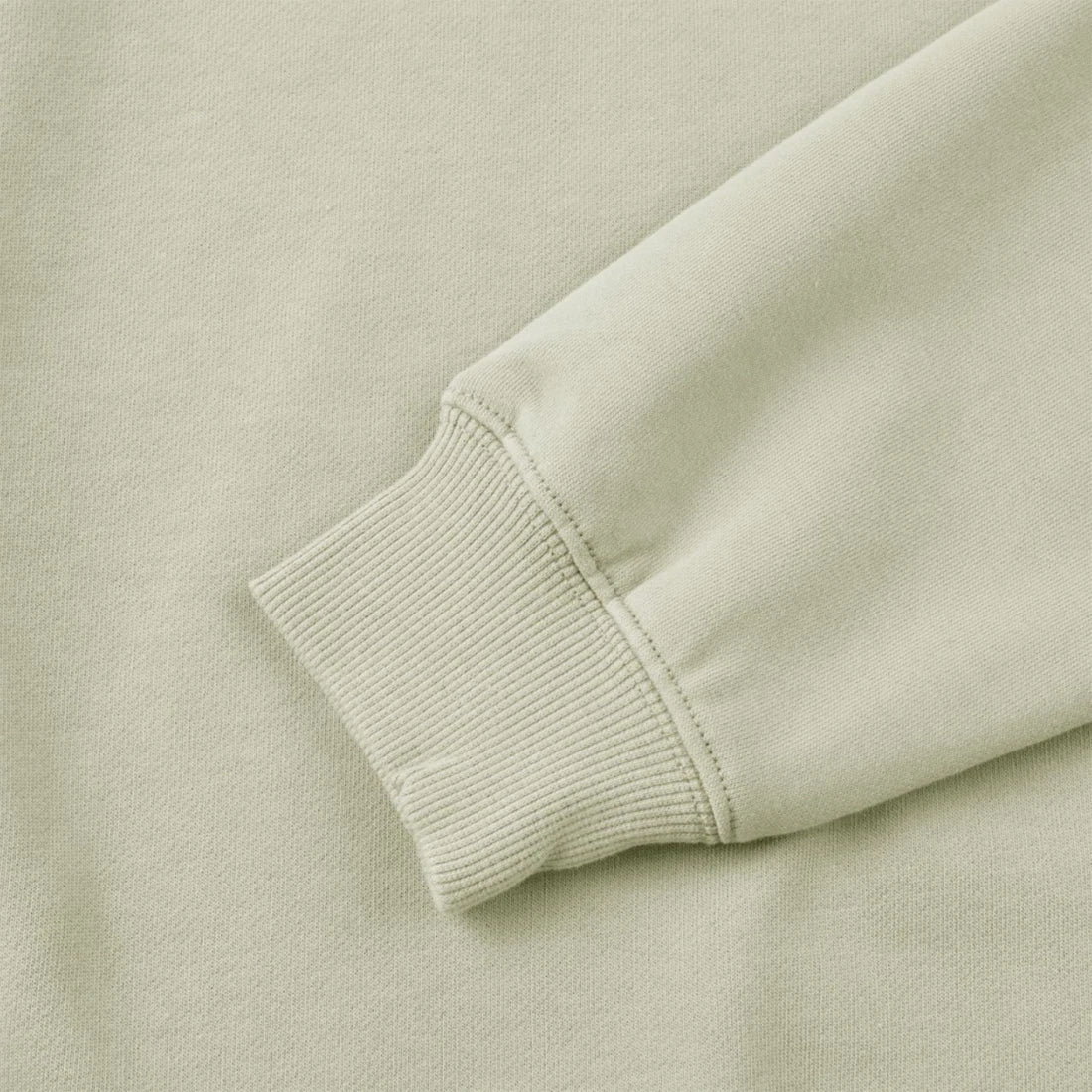 350g 100% Men Cotton Crew Neck Sweatshirts Solid Beige