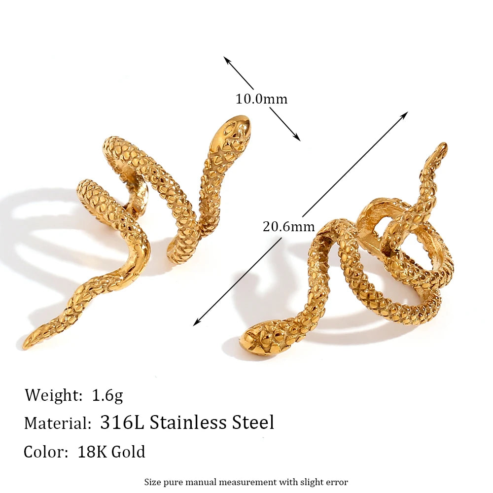 New Stainless Steel Gold Color Ear Clip