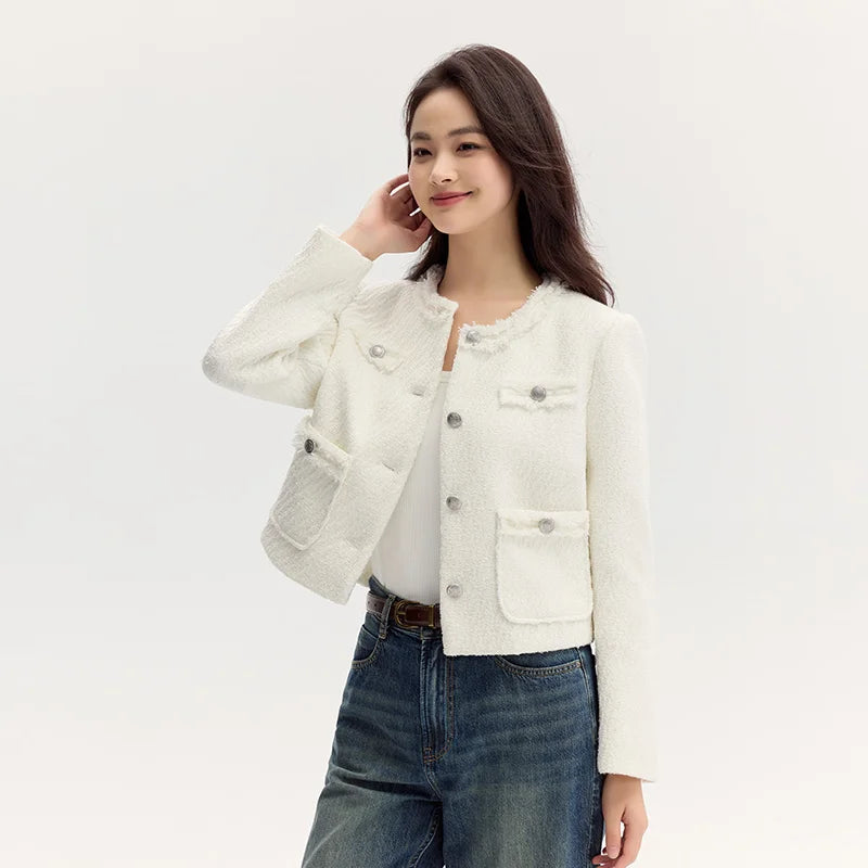 2025 New Petit Charcoal Style Slim Fit Jacket