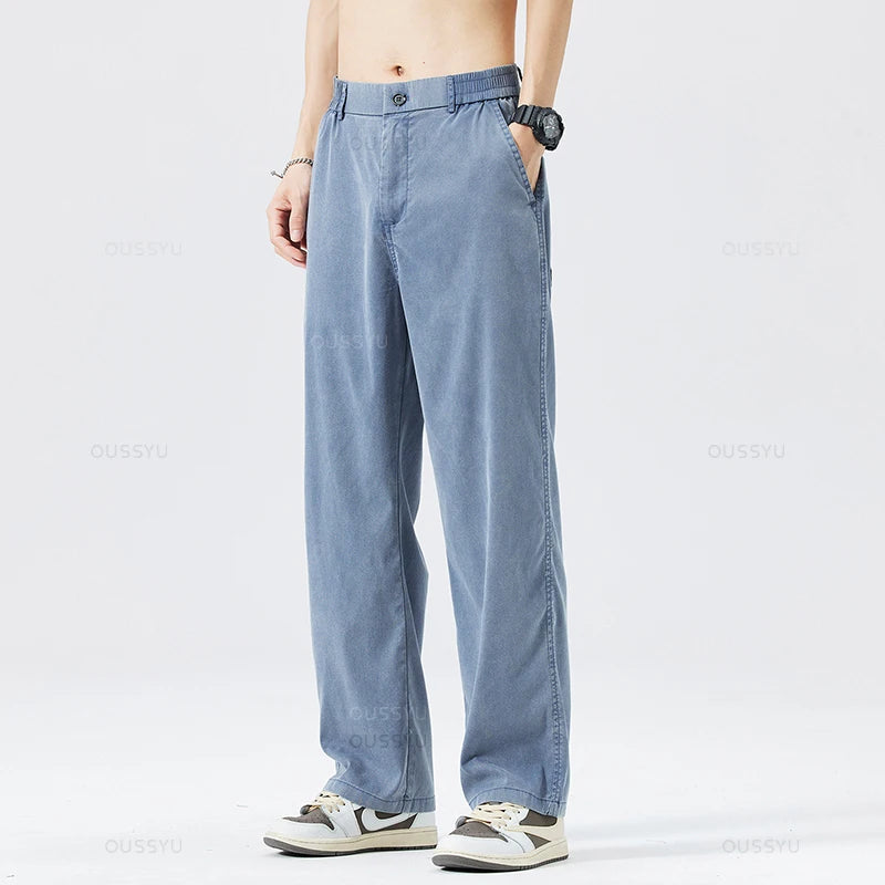 Sommerjeans aus ultradünnem, weichem Lyocell-Stoff für Herren