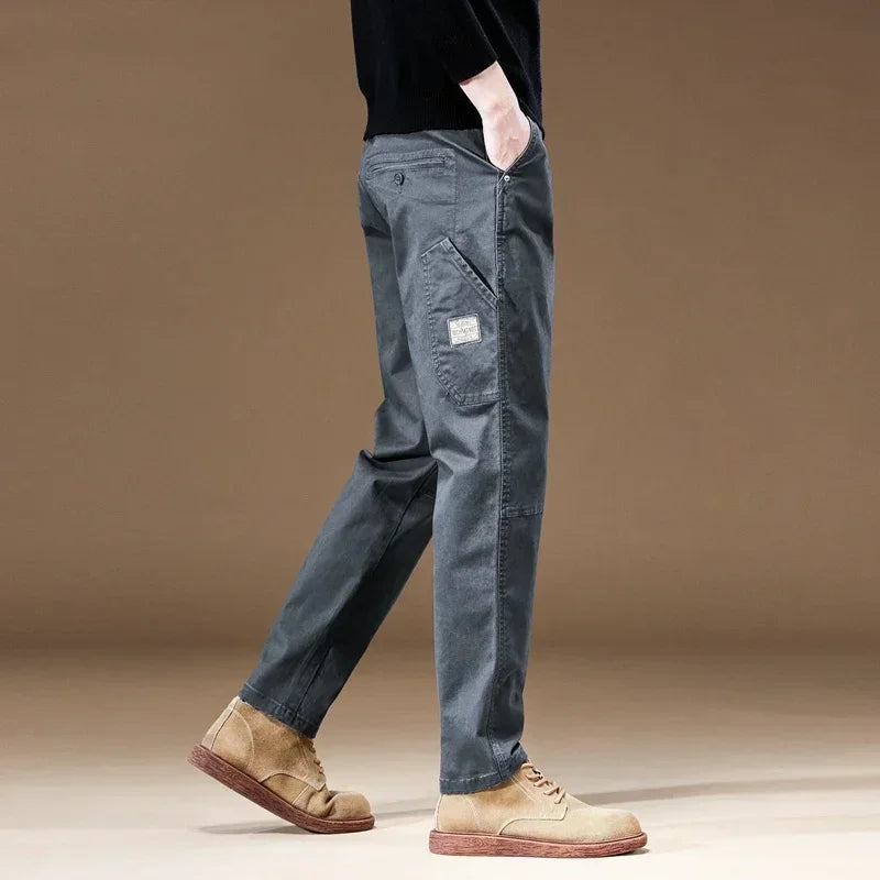 Herbst Neue Herren Baumwolle Jogging Cargo Lange Hose