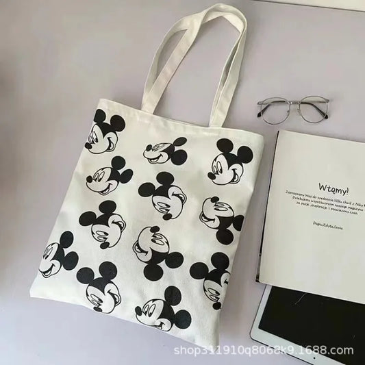 Disney Mickey Casual and Versatile Student Class Tote Bag Casual Shopping Shoulder Bag