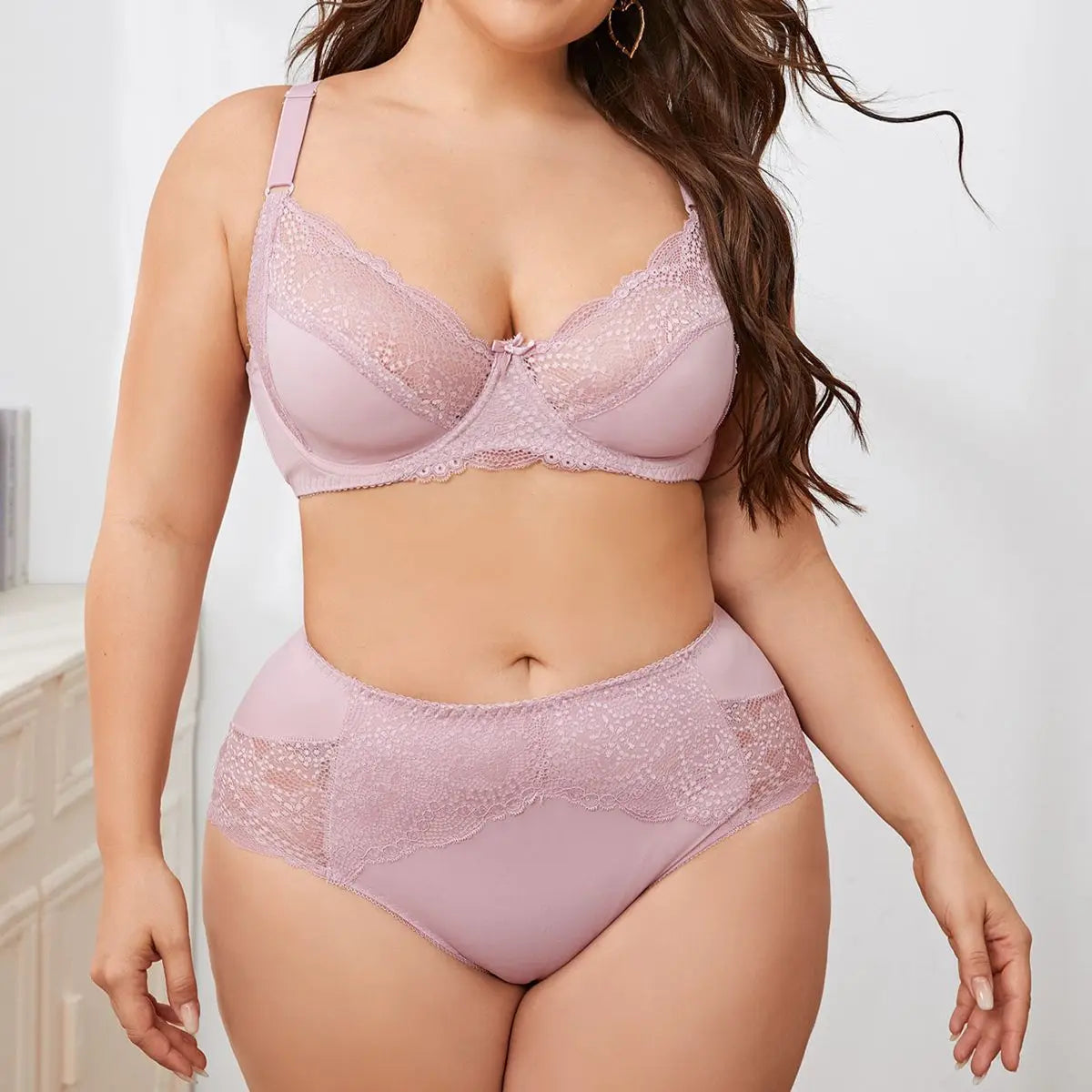 Women Floral Lace Underwear Set