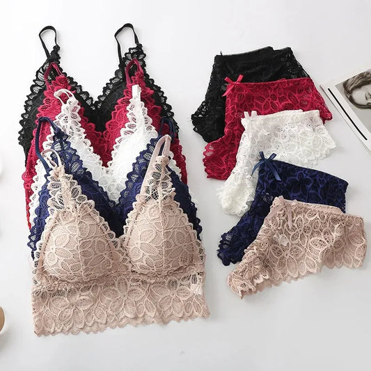 Women Hollow Out Bra and Panty Sets