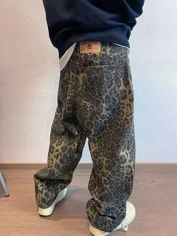 Herren Hip Hop Vintage Loose Casual Hose mit weitem Bein