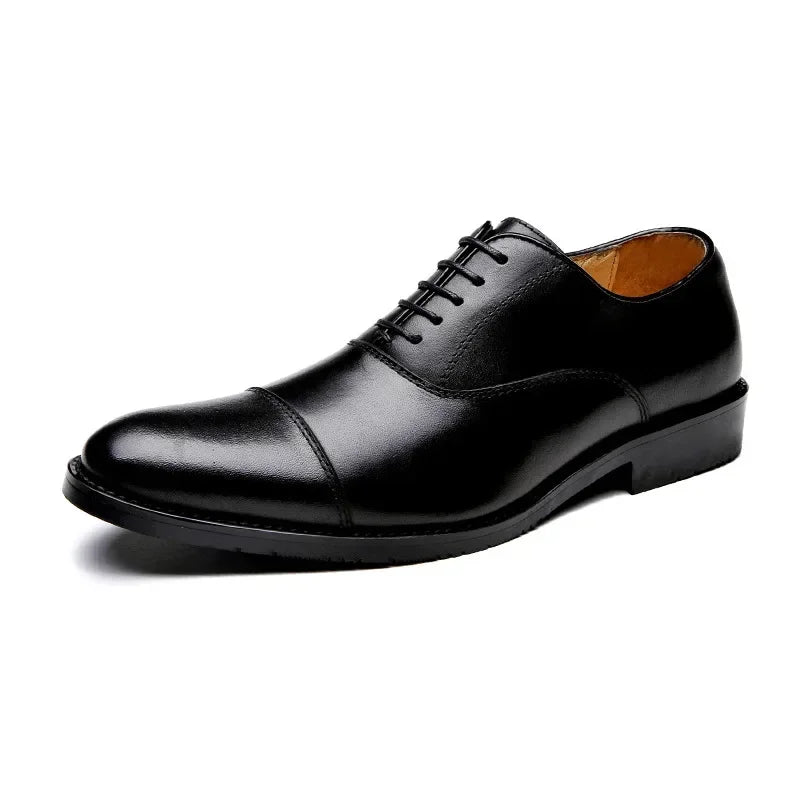 Cowhide Oxford Brogue Shoes