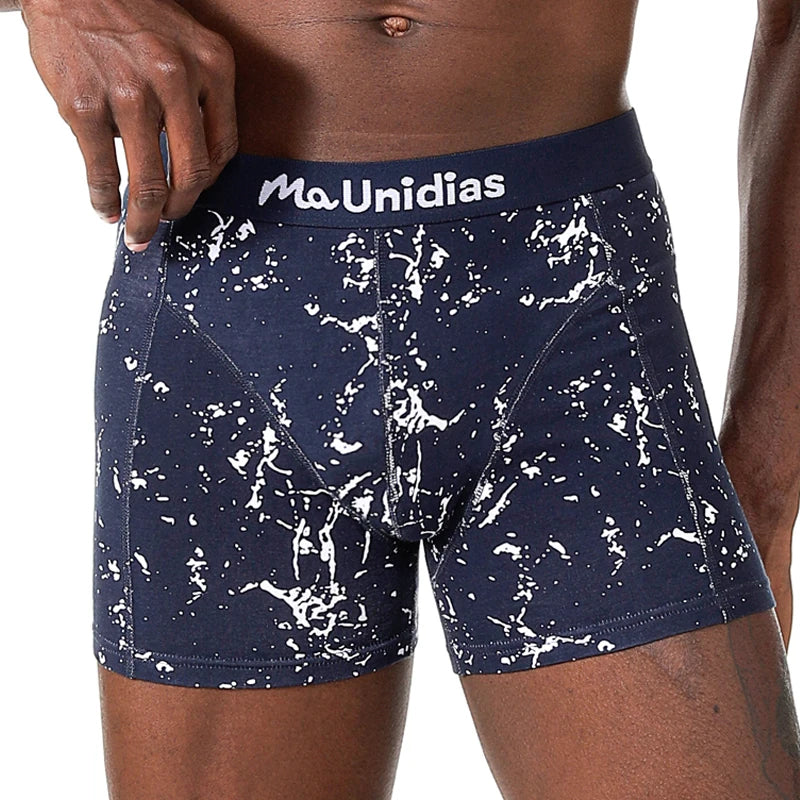 Baumwoll-Boxershorts mit Aufdruck für Herren
