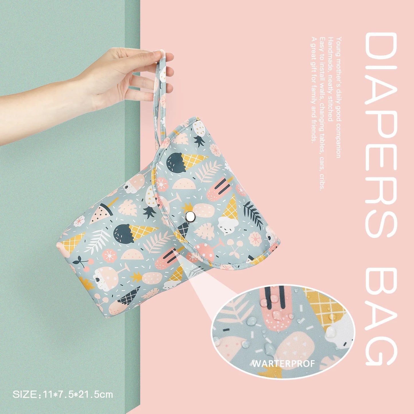 Baby Organizer Reusable Waterproof Wet/Dry Cloth