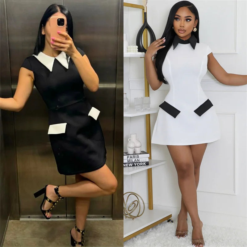 New Elegant Fashion A-line Mini Dress