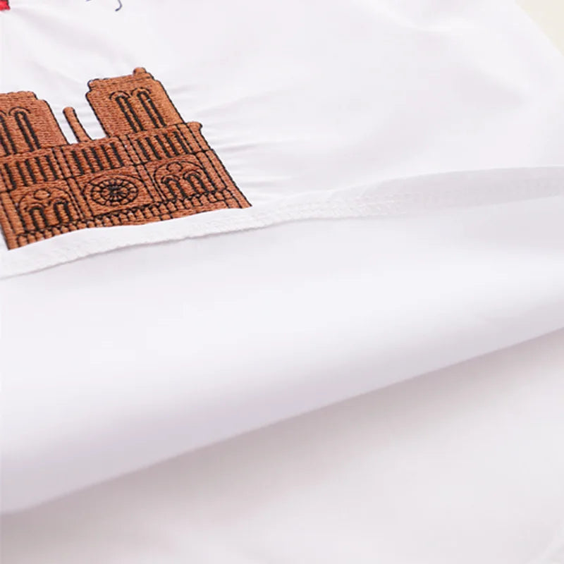 New Blouse Long Sleeve Cotton Blouse Embroidery Blouse Shirts