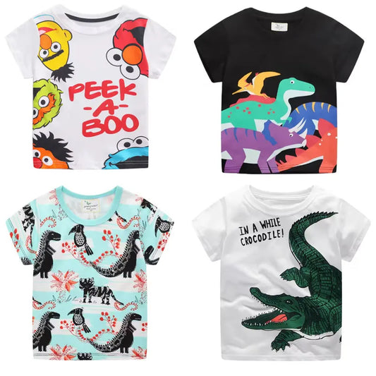 Summer Kids Short Sleeve Cartoon T shirt
