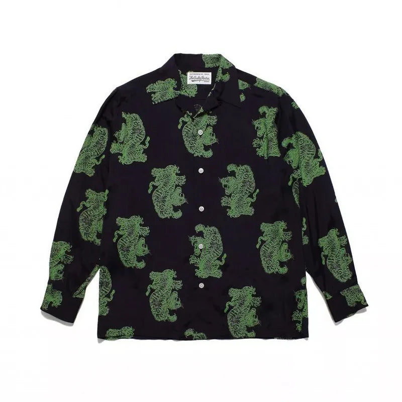 Autumn WACKO MARIA Embroidery Logo Long Sleeve Shirt