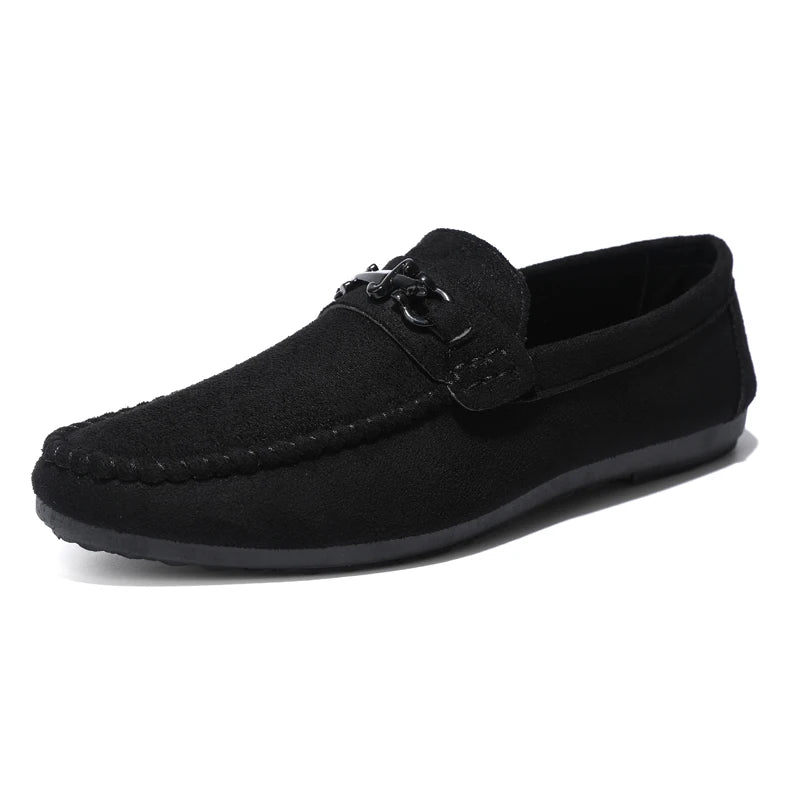 Lässige, bequeme Slip-On-Fahrschuhe aus Leder für Herren