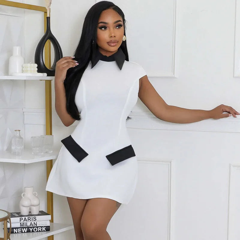 New Elegant Fashion A-line Mini Dress