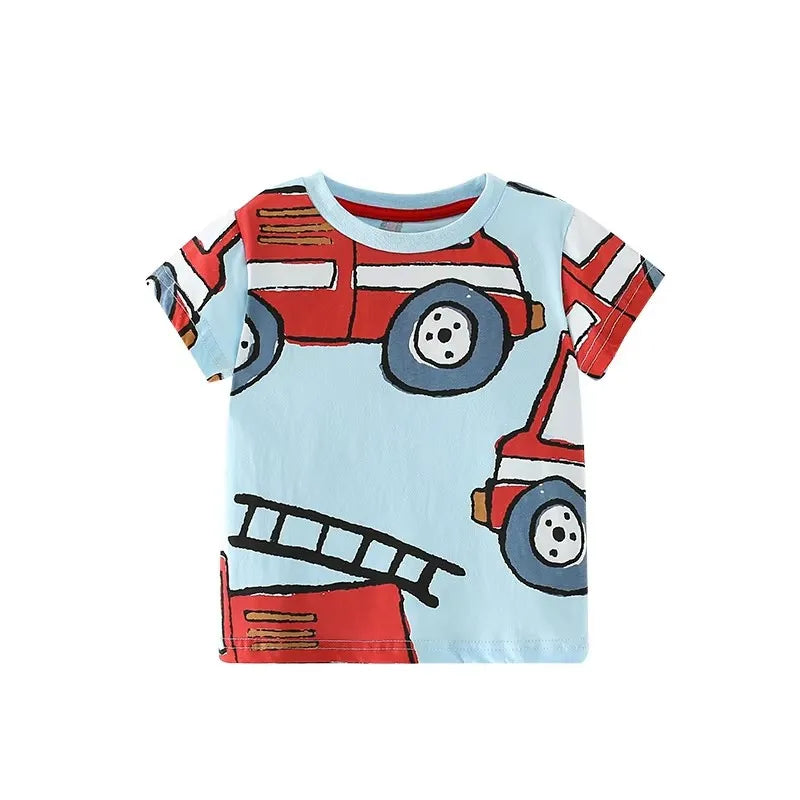 Summer Kids Short Sleeve Cartoon T shirt