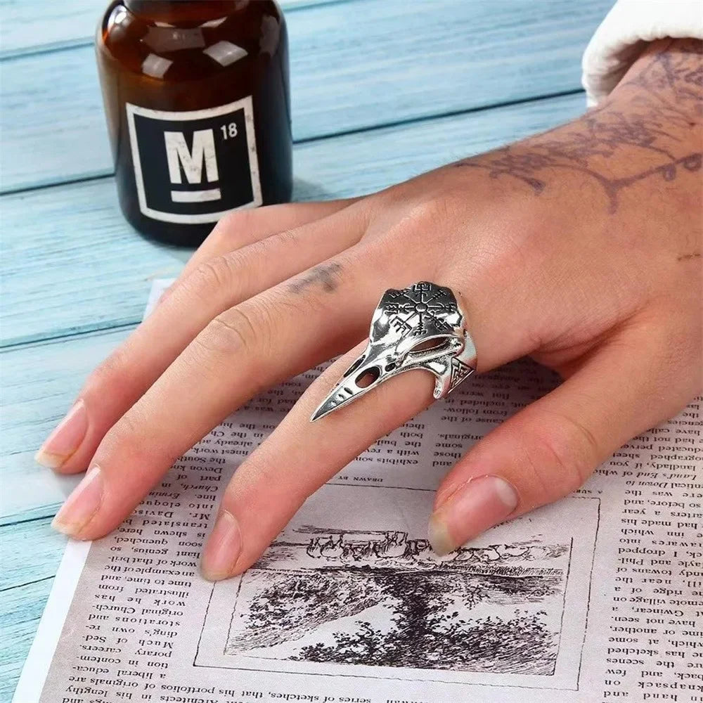 New Vintage Viking Raven Ring
