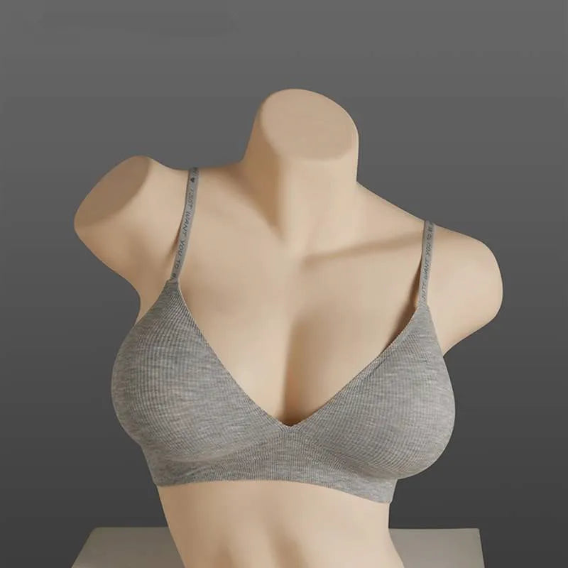 Women Deep V Neck Plunge Sexy Lingerie Letter Strap Bras