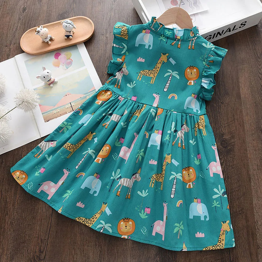 Summer Floral Toddler Kid Party Clothes