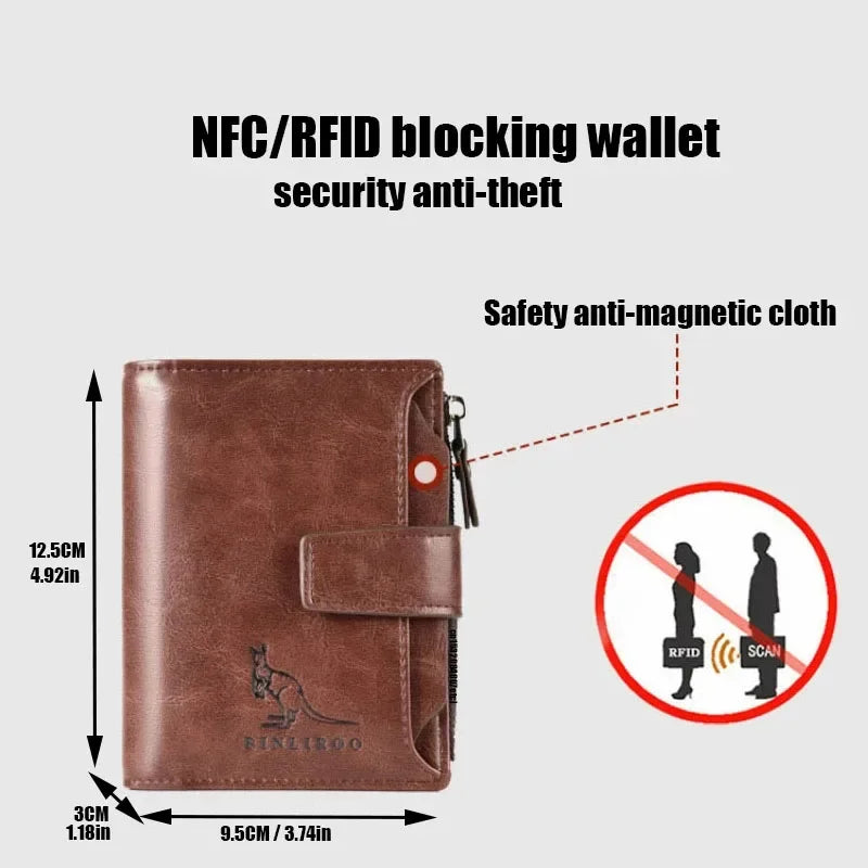 Luxuriöser kurzer RFID-Kartenhalter für Herren