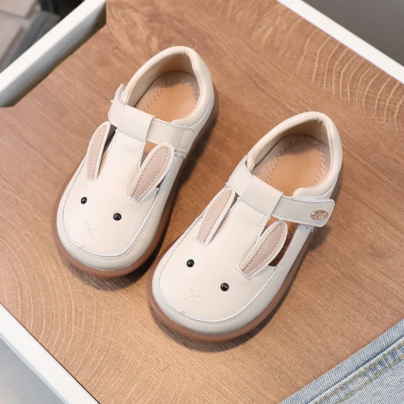 Girls Flats Non-slip soft sole Leather Shoes