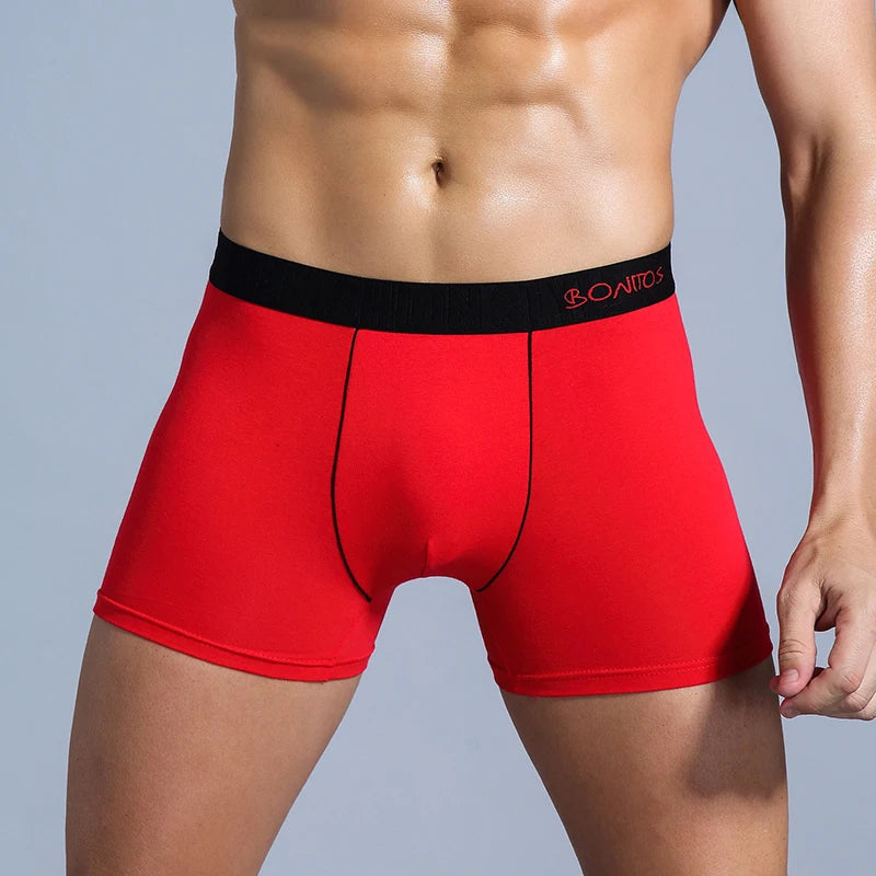 Baumwoll-Boxershorts mit Aufdruck für Herren