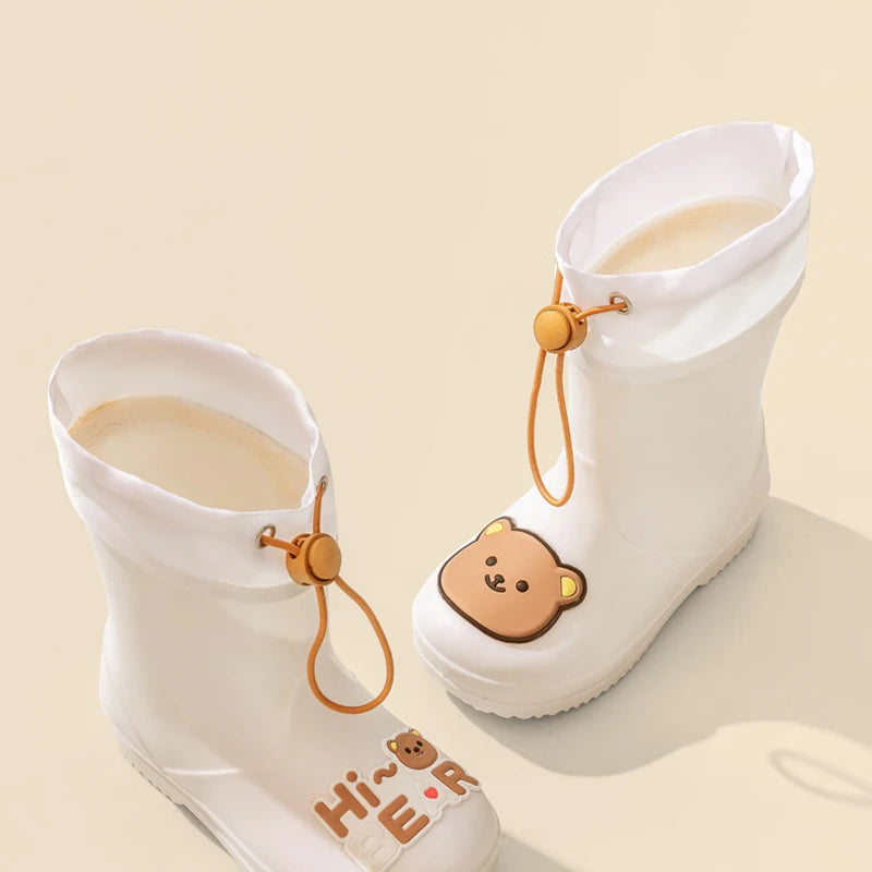 Baby cute bear cartoon tightening strap boots