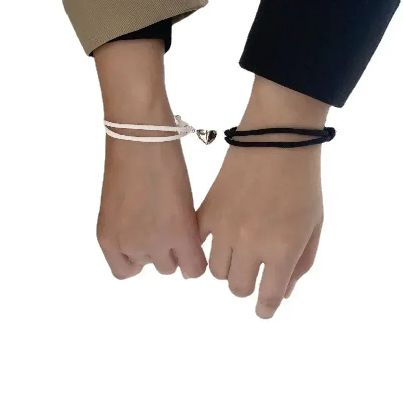 2PCS Black White Bracelets Set