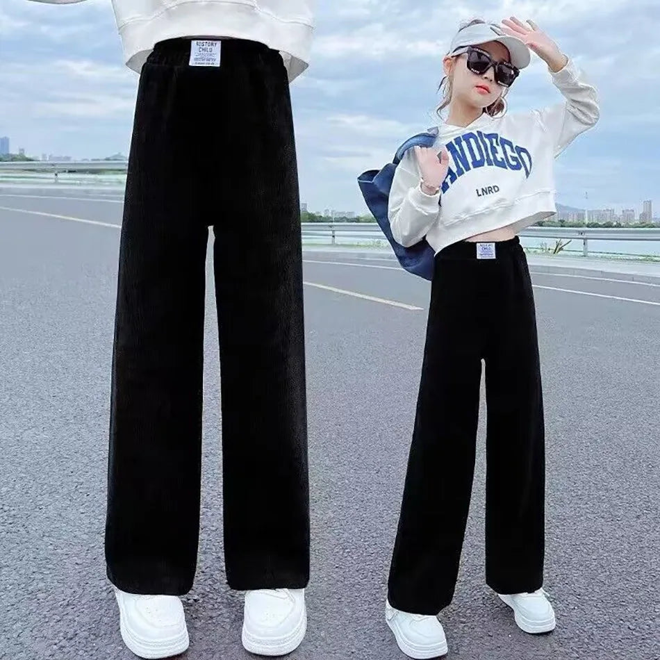 Children's Corduroy Casual Straight Leg Pants