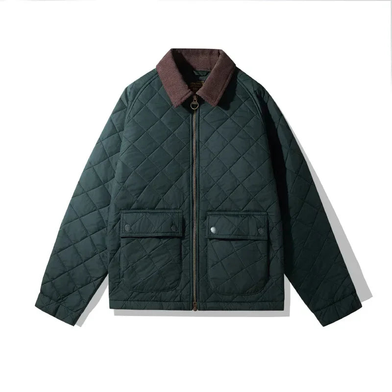Herren Cordjacke mit langen Ärmeln und Reißverschluss