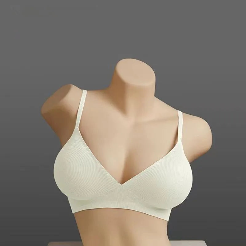 Women Deep V Neck Plunge Sexy Lingerie Letter Strap Bras