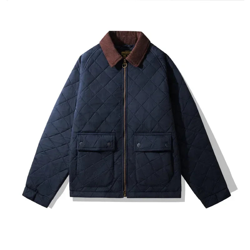 Herren Cordjacke mit langen Ärmeln und Reißverschluss