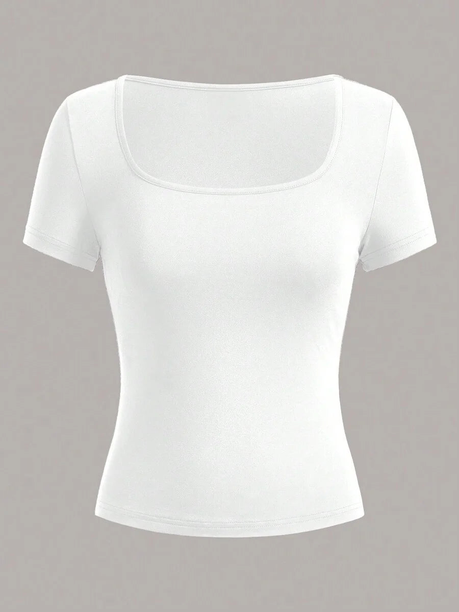 New Vibrant Square Neck T-Shirt