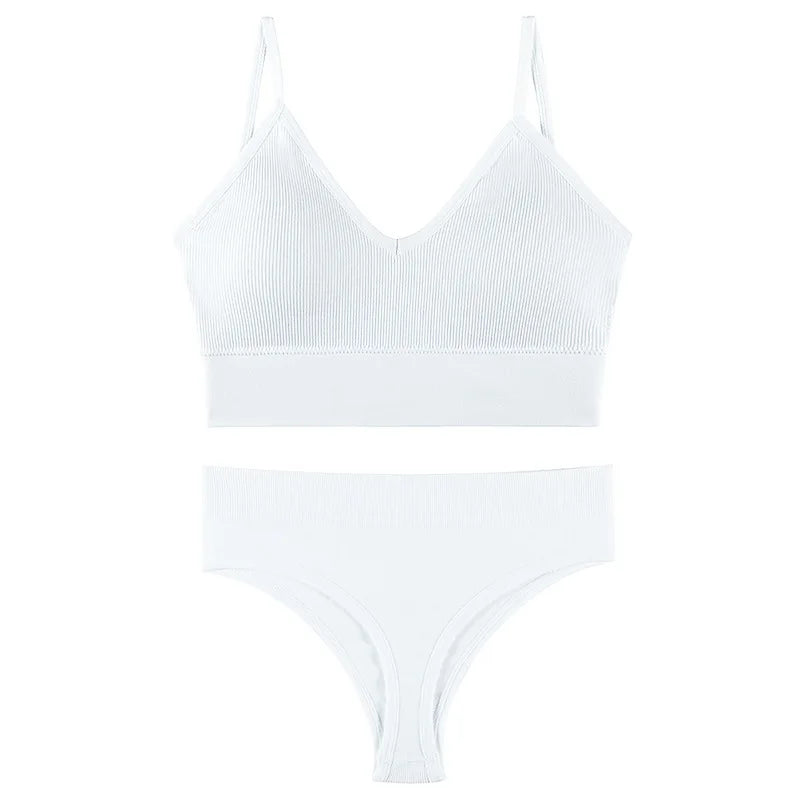 New Women Seamless Bra Set