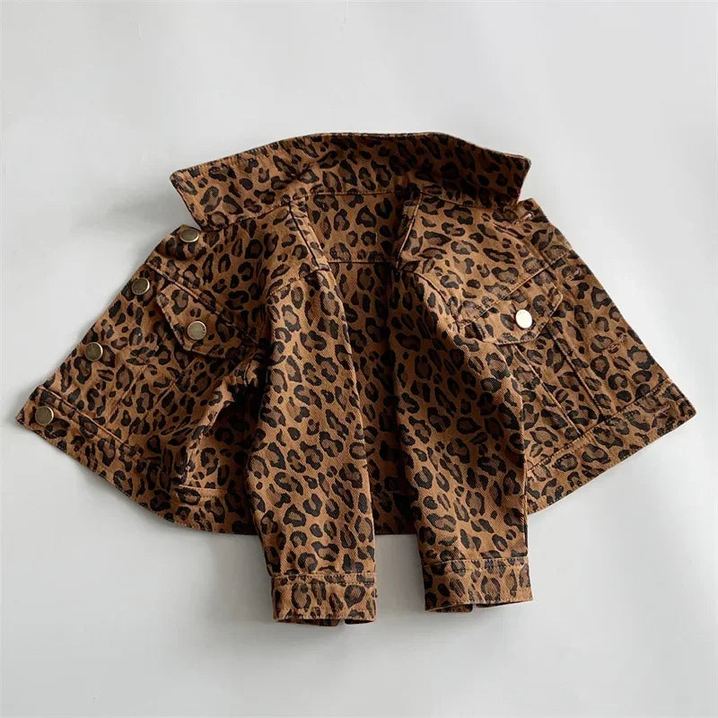 Children Leopard Print Loose Tide Cowboy Tops