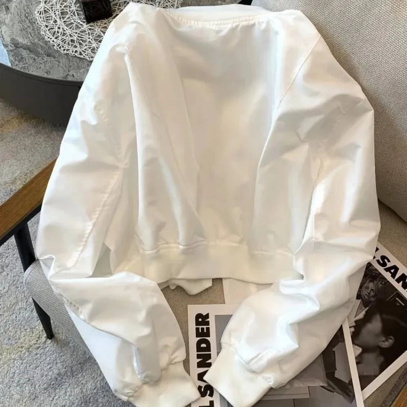 New Vintage Cropped Bomber Jacket