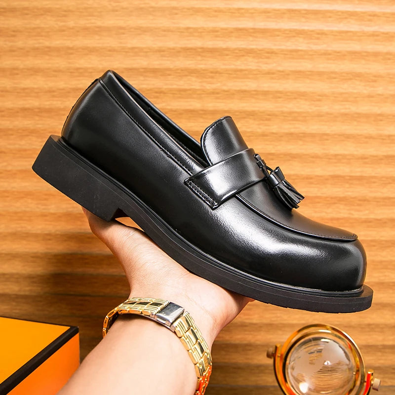 High-Quality men Leather Wedding shoes