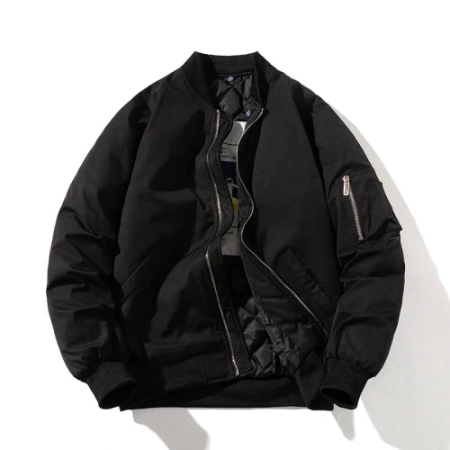 Herbst Winter Pilot Militär Solide Bomberjacke