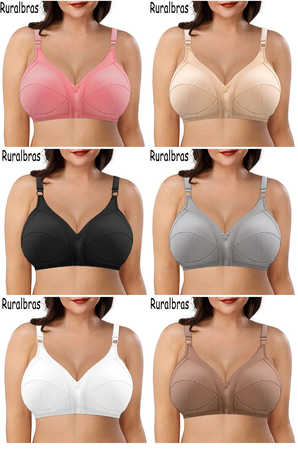 Women 38C-50F Deep V Bralette Lace Bra
