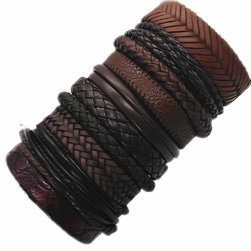 10 Pcs/set Black Wrap Women New Fashion Bracelets