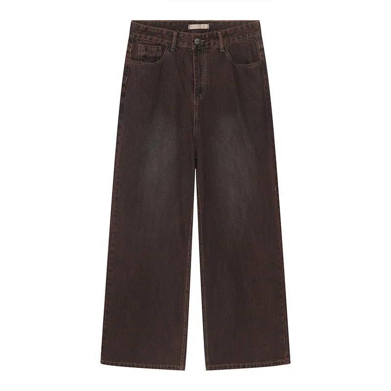 Autumn New Wearproof Straight Tube Denim Pants