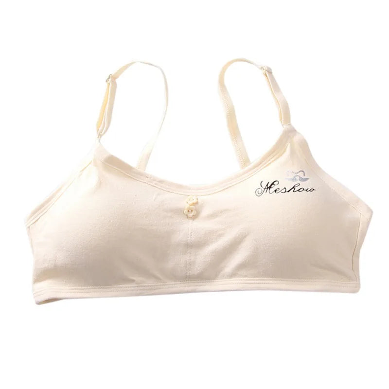 Children Cotton Solid Soft Cotton Intimates Bra