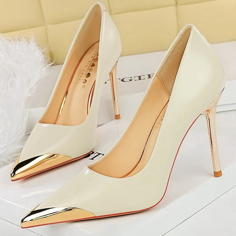 Women Pumps Stiletto 9.5 Cm 4.5cm Heels