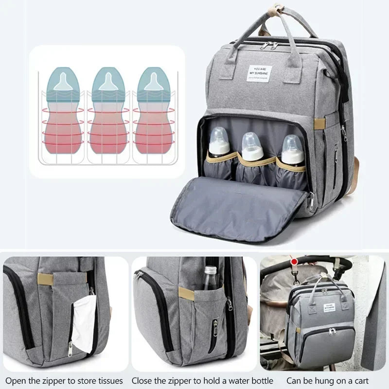 Baby Large Capacity Nappy Milk Bottle Backpacks