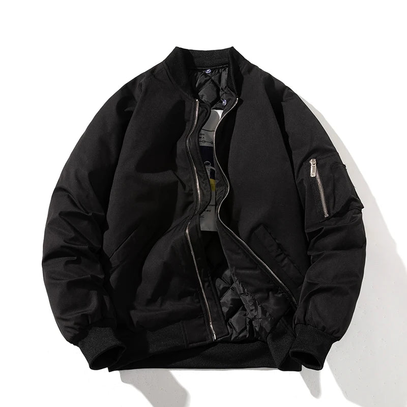 Herbst Winter Pilot Militär Solide Bomberjacke
