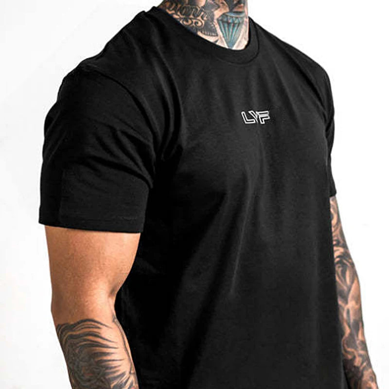Herren-T-Shirt mit kurzen Ärmeln für das Fitnessstudio, Sommer, Fitness, Sport